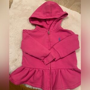 Ralph Lauren Zip Up Hoodie Girl’s Pink Size 24 months